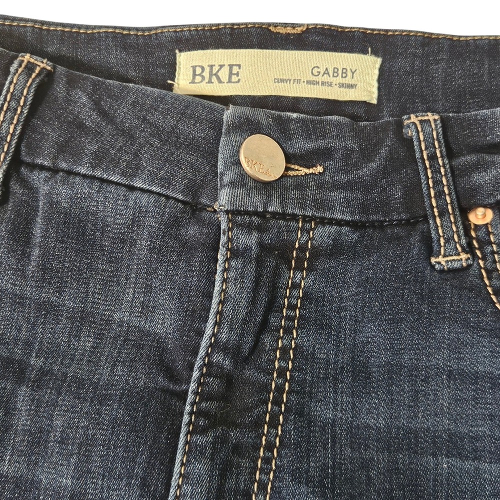BKE Gabby Skinny Jeans Men 32x31 Dark Wash Excellent High Rise Curvy ABK1178